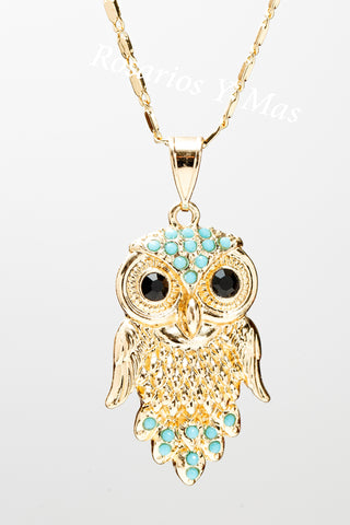 Owl Pendant with Necklace (24K Gold Filled) - Tecolote
