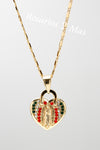 Our Lady of Guadalupe Pendant with Necklace (24K Gold Filled) - Virgen De Guadalupe Oro Laminado Medalla Y Cadena