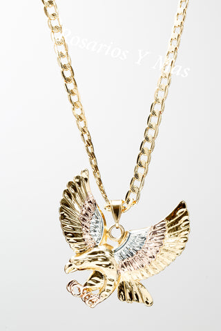 Eagle Pendant with Necklace - Aguila con Cadena (24K Gold Filled)