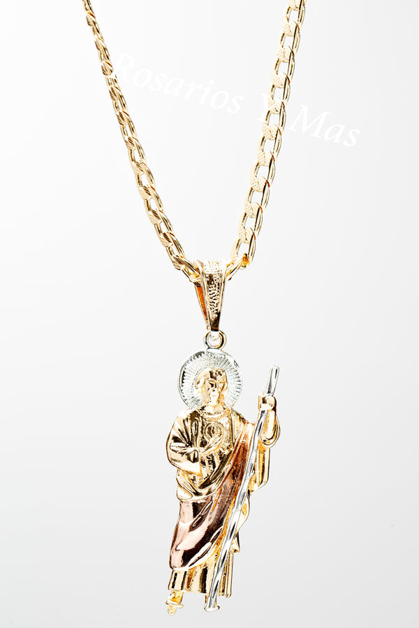 St Jude Pendant with Necklace (24K Gold Filled)