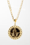 Our Lady of Guadalupe and St Jude Pendant with Necklace (24K Gold Filled)