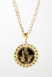 Our Lady of Guadalupe and St Jude Pendant with Necklace (24K Gold Filled)