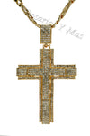 24K Gold Plated Cross with 26" Necklace - Cruz con Cadena de 26"