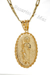 Saint Jude Pendant with 26" Necklace (24K Gold Filled)