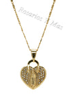 24K Gold Filled Our Lady of Guadalupe Pendant with Necklace - Virgen De Guadalupe Oro Laminado Medalla Y Cadena