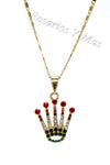 24K Gold Plated Crown with 24" Necklace - Corona con Cadena de 24" Oro Laminado