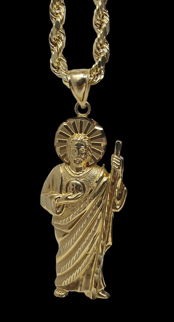 14K Gold St Jude (Pendant or Necklace Set)
