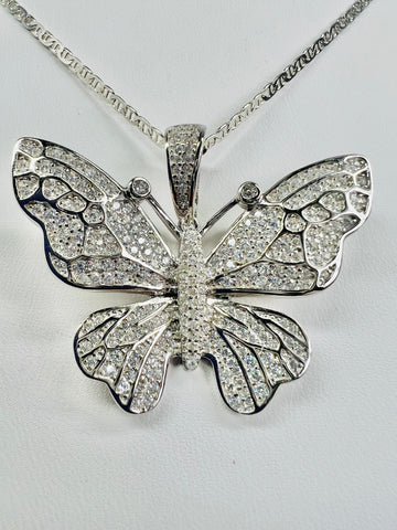 Butterfly Necklace (.925 Sterling Silver)