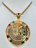 Mexican Centenario with 26" Rope Necklace (24K Gold Filled)