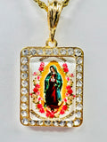 Our Lady of Guadalupe Pendant w/ Rope Necklace (24K Gold Filled)