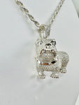 French Bulldog Dog Necklace (.925 Sterling Silver)