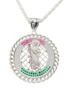 St Jude Pendant with Necklace (.925 PURE SILVER)