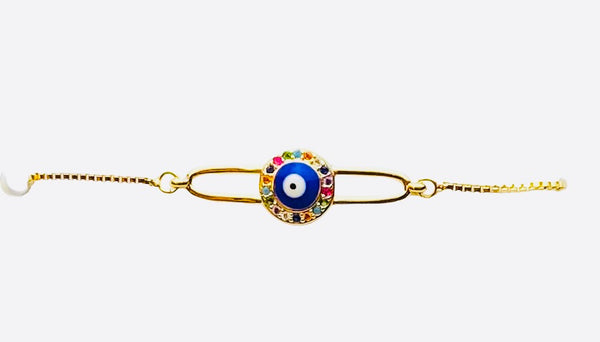 EVIL EYE BRACELET (GOLD FILLED)
