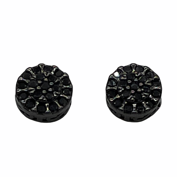 Black Stud Earrings (Stainless Steel)