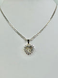 Quinceanera Heart Necklace (.925 Sterling Silver)