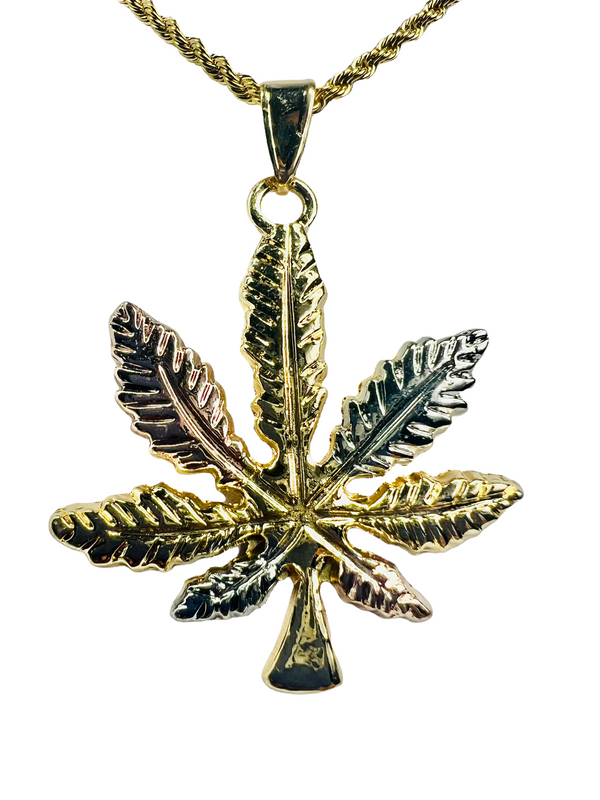 Marijuana Weed Necklace (24K Gold Filled)