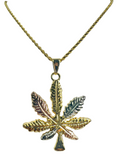 Marijuana Weed Necklace (24K Gold Filled)