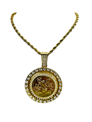 Spinning Centenario with 26" Rope Necklace (24K Gold Filled)