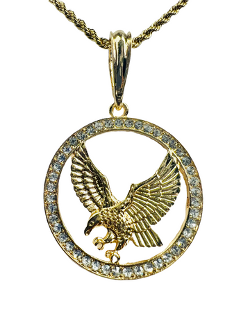 Eagle with Necklace (24K Gold Filled)