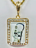 Santa Muerte Pendant w/ Rope Necklace (24K Gold Filled)