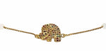 ELEPHANT RHINESTONES BRACELET (GOLD FILLED)