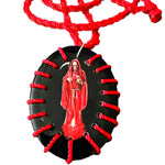 Santa Muerte Oval Scapular Necklace