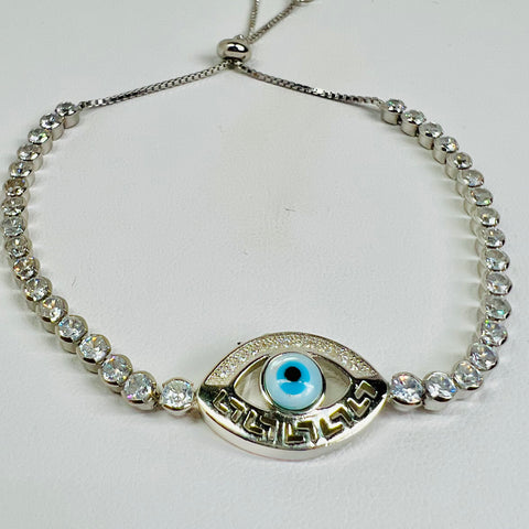 Evil Eye Bracelet (.925 Silver)