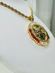 Mexican Centenario with 26" Rope Necklace (24K Gold Filled)