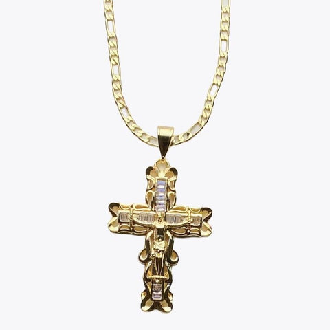 Crucifix Cross Pendant (24K Gold Filled)