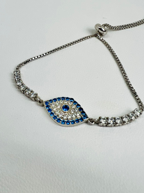 Evil Eye Bracelet (.925 Silver)