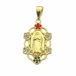 Our Lady of Guadalupe with Rhinestones (24K Gold Filled)
