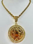 St Benedict Pendant with Necklace (24K Gold Filled)