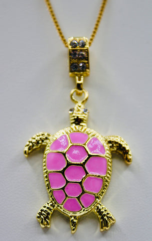 Pink Turtle (24K Gold Filled)