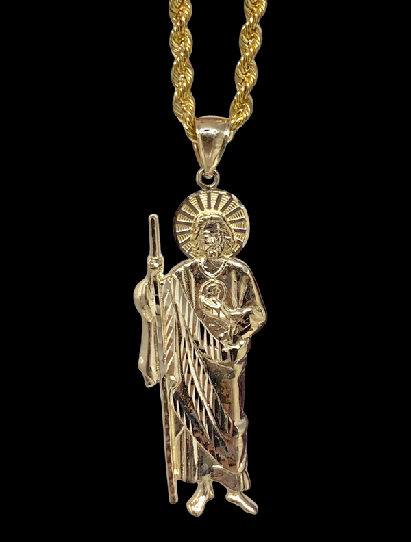 14K Gold St Jude (Pendant or Necklace Set)