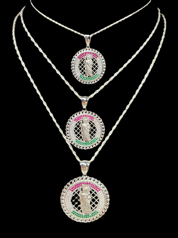 St Jude Pendant with Necklace (.925 PURE SILVER)