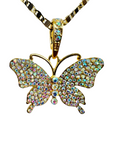 White Butterfly Necklace (24K Gold Filled)