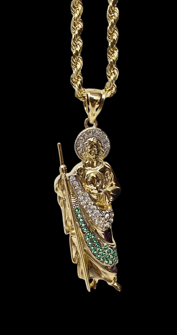 14K Gold St Jude (Pendant or Necklace Set)