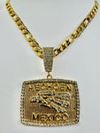 Hecho en Mexico Pendant with Necklace (24K Gold Filled)