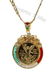 24K Gold Plated 50 Pesos and Mexican Eagle Centenario with 26" Necklace