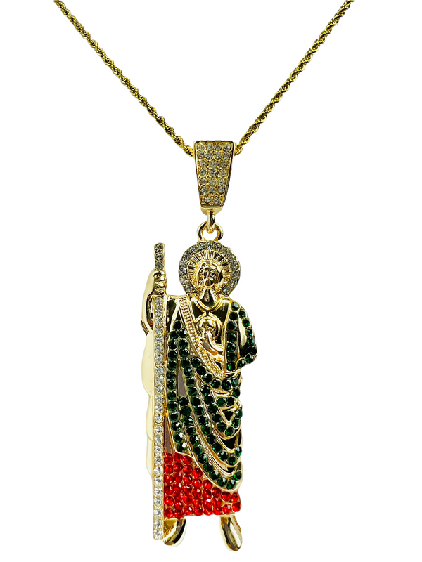 St Jude Pendant with Necklace (24K Gold Filled)
