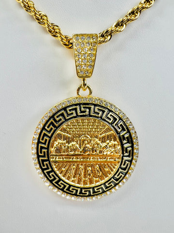 The Last Supper Pendant with Necklace (24K Gold Filled)