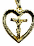 CROSS HEART PENDANT WITH NECKLACE (24K GOLD FILLED)