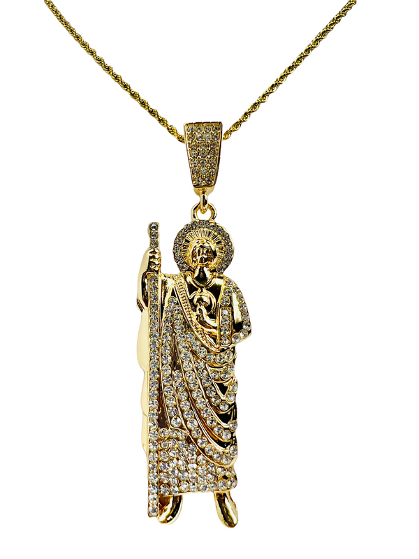 St Jude Pendant with Necklace (24K Gold Filled)