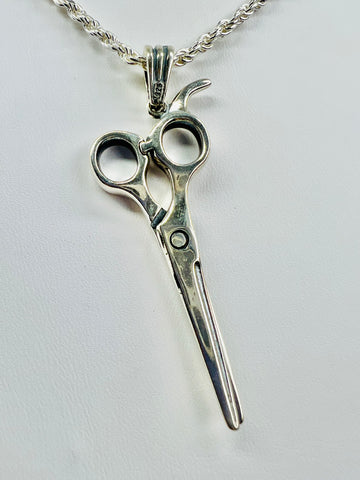 Scissors Necklace (.925 Sterling Silver)