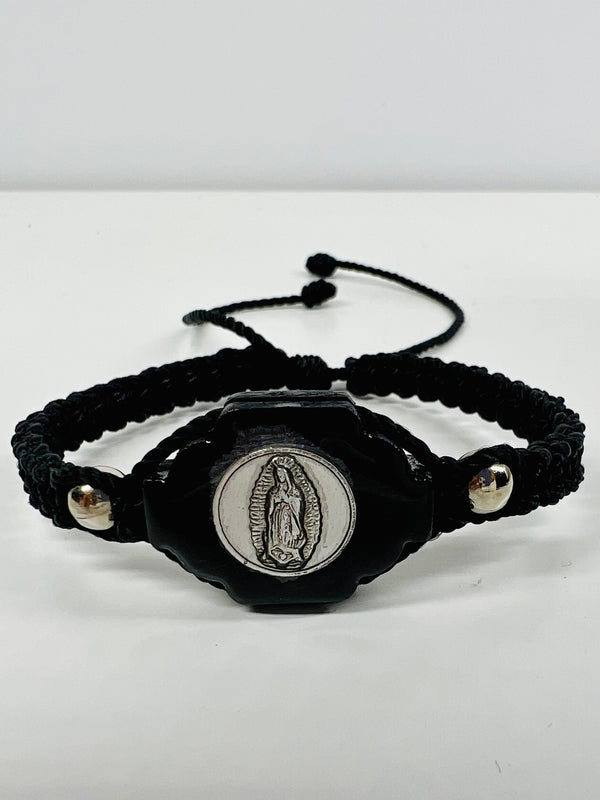 Our Lady of Guadalupe Black Bracelet