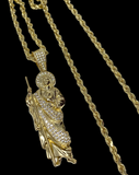 14K Gold St Jude (Pendant or Necklace Set)