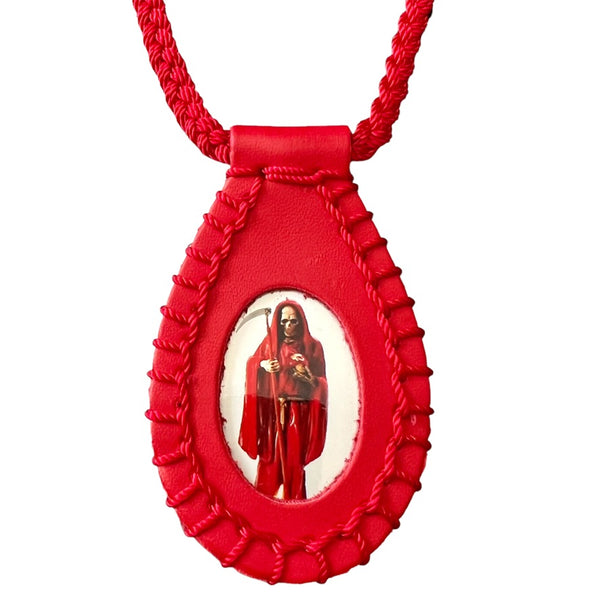 Santa Muerte Scapular Necklace