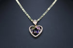 Cat Heart with 22" Necklace (24K Gold Plated)