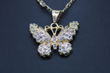 Butterfly with 22" Necklace (24K Gold Plated)