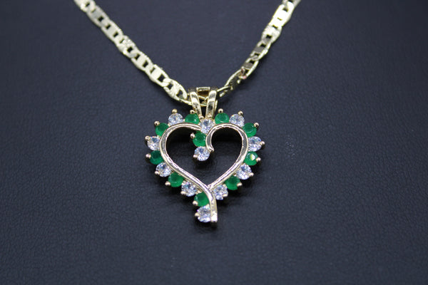 Heart with 22" Necklace (24K Gold Plated)
